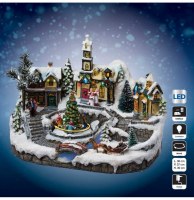 Village de noel â décoration animée lumineuse led â intérieur