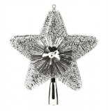 Cimier de sapin - étoile de no Ğl - argenté