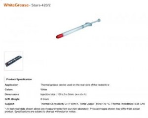 Pâte thermique silicone CPU AMD/INTEL seringue SPIRE