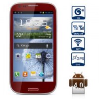4,7 Note pouces Android 4.0 3G S3 Smart Phone avec écran WVGA Dual Core Dual SIM WiFi...