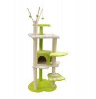 Arbre à chat - vert - 5 plateformes