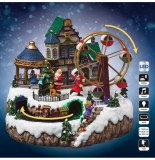 Village de no Ğl â décoration lumineuse musicale et animée â int