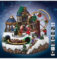 Village de no Ğl â décoration lumineuse musicale et animée â int