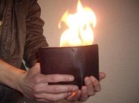 Portefeuille magique flamme