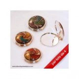 Lots de 4 miroirs de poche en verre style MURANO