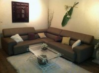 Canapé Angle en cuir avec table basse