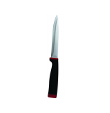Couteau lame inox 12,5 cm - avec manche antidérapant et fourreau incl
