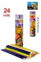 Set de 24 Crayons de Couleurs Hannah Montana