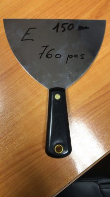 Lot de 3 couteaux à enduire en inox professionnel