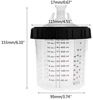 Poche jetable peinture automobile 600ml 125microns générique 3m