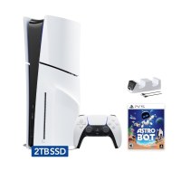 Sony PlayStation 5 Slim Disc 2TB SSD Edition Bundle with Astro Bot and C-Gamers Dual-Co...