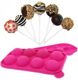 Moule à pop cakes pour 8 popcakes - batonnets inclus - en silicone