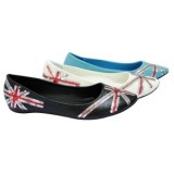 Chaussures ballerines drapeau anglais