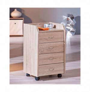 Caisson sur roulettes - novi - sonoma chêne