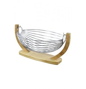 Corbeille à fruits balançoire - bois et inox