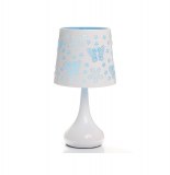 Lampe tactile papillons - bleu - système d'allumage au toucher