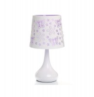 Lampe tactile papillons - violet - système d'allumage au toucher
