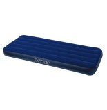 Matelas d'appoint gonflable floqué - intex - 1 place