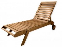 Chaise longue en Teck