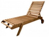 Chaise longue en Teck
