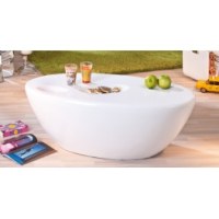 Table d'appoint - galaxy - fibre de verre blanc