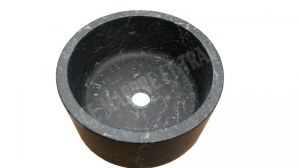 Marbre Noir Vasque Modèle Petit Cylindre