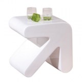 Table d'appoint - erati - fibre de verre blanc