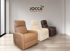 FAUTEUIL RELEVEUR BEIGE, MARRON FONCÉ ET MARRON