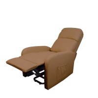 FAUTEUIL RELEVEUR BEIGE, MARRON FONCÉ ET MARRON