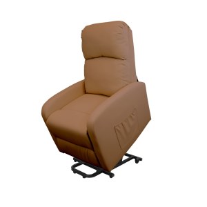 FAUTEUIL RELEVEUR BEIGE, MARRON FONCÉ ET MARRON