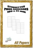 56 ETIQUETTES AUTOCOLLANT POUR ADRESSES 105 x 41 mm