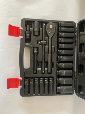 KRAFTMULLER JEU A DOUILLES 1/2"-23PCS SET- KRAFTMULLER 1/2"-23PCS BLACK SOCKET SET