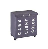 Panier à linge trivo - gris - accessoire salle de bain