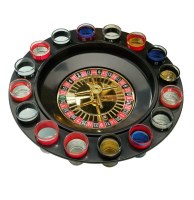 Jeu de roulette à boire avec 16 verres à shot et 2 billes
