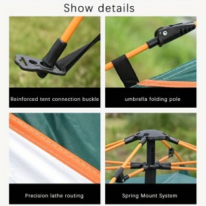 Tente camping pliage rapide - 2x1.90m - h 1m35/40 - double toit - moustiquaire