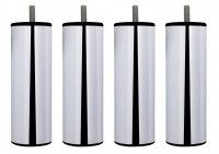 Pieds de lit Métal Chromé hauteur 150 mm ø 51 mm