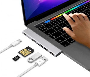 ADAPTATEUR 7in1 HUB USB-C HDMI SD POUR MACBOOK PRO / AIR H7