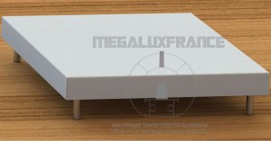 Pieds de lit Métal Chromé hauteur 15 cm Ø51mm - Vis M8