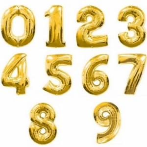 Top vente Ballon en forme de chiffre en aluminium gonflable 40 cm