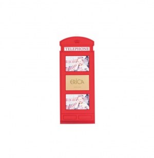 Cadre photo cabine téléphonique anglais - rouge