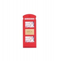 Cadre photo cabine téléphonique anglais - rouge