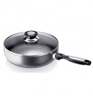 Sauteuse revêtue avec couvercle - pro induc - 24 cm - cuisson