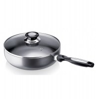 Sauteuse revêtue avec couvercle - pro induc - 24 cm - cuisson