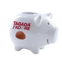 Tirelire tagada j'adore - haribo - blanc