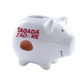 Tirelire tagada j'adore - haribo - blanc