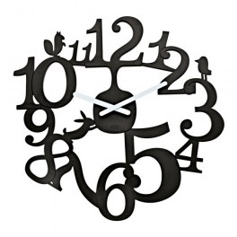 Horloge murale pi:p - noir - koziol