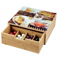 Boîte à tiroir en bambou