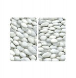 Planches à découper en verre - lot de 2 couvres plaques universels -