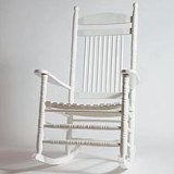Rocking chair ou chaise à bascule blanc en Chêne