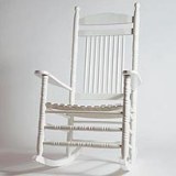 Rocking chair ou chaise à bascule blanc en Chêne